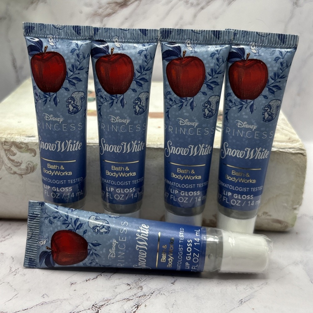 Bath & Body Works Disney Princess Snow White Lip Gloss 5 Pc Lot 0.47 oz NWT